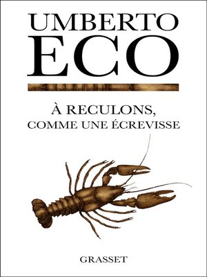 cover image of A reculons comme une écrevisse